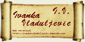 Ivanka Vladuljević vizit kartica